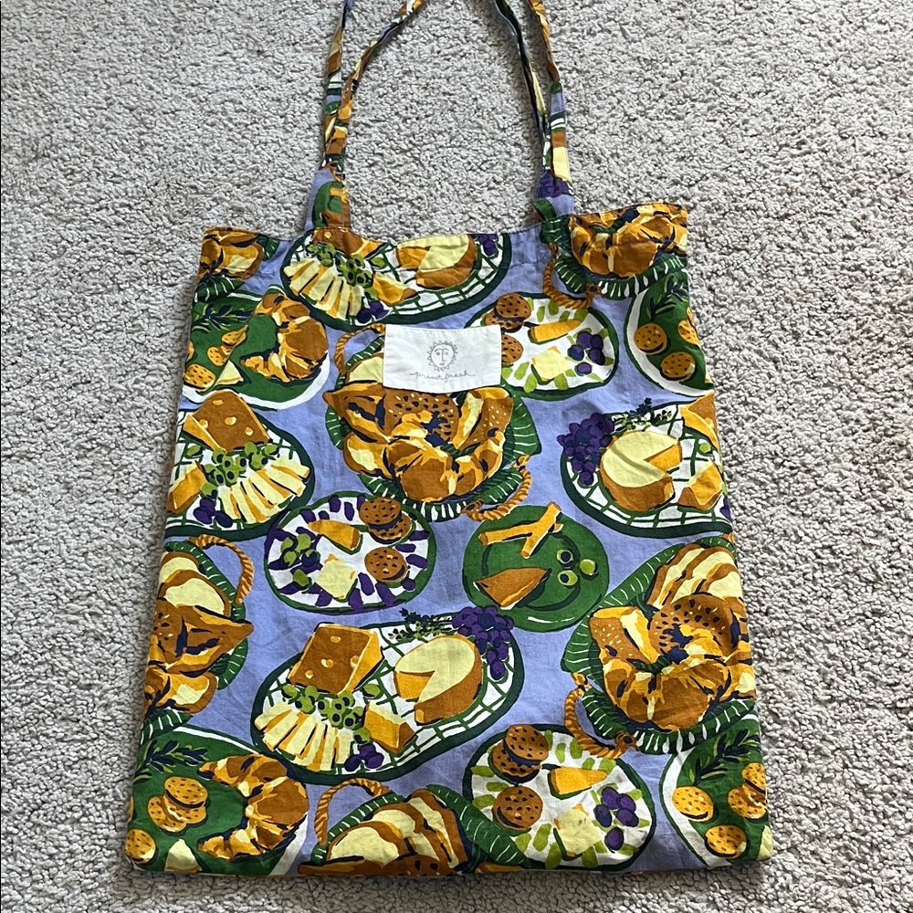 Print Fresh Cheese Board Charcuterie Printed Tote Bag